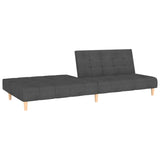 2-Seater Sofa Bed Dark Grey Fabric