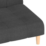 2-Seater Sofa Bed Dark Grey Fabric - Extra Image