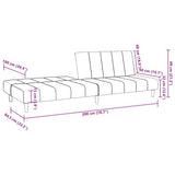 2-Seater Sofa Bed Dark Grey Fabric