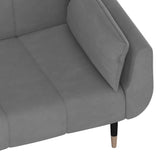 2-Seater Sofa Bed with Two Pillows Light Grey Velvet - Extra Image