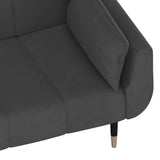 2-Seater Sofa Bed with Two Pillows Dark Grey Velvet - Extra Image