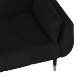 2-Seater Sofa Bed with Two Pillows Black Velvet - Extra Image