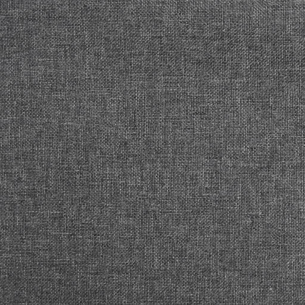 2-Seater Sofa Bed with Two Pillows Dark Grey Fabric
