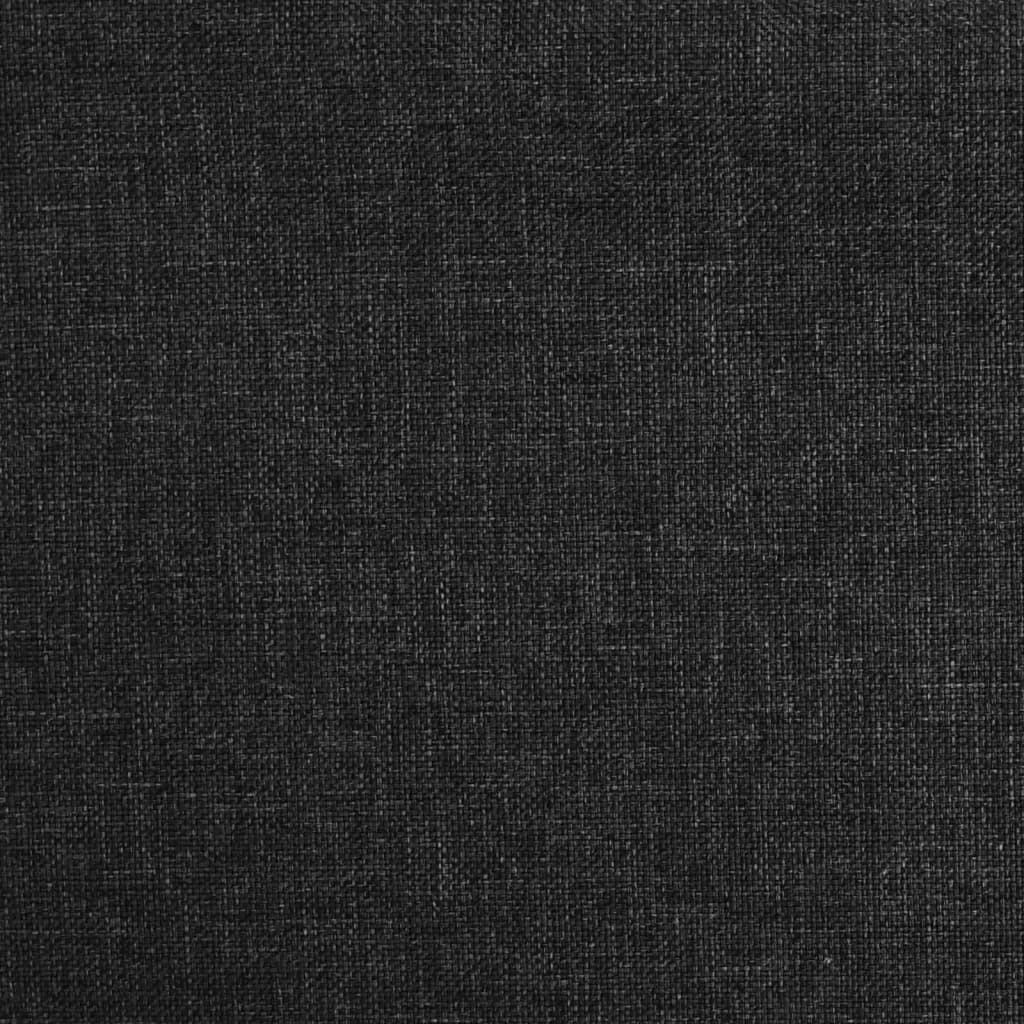 2-Seater Sofa Bed with Two Pillows Black Fabric