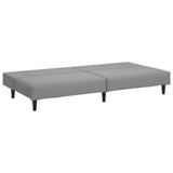 2-Seater Sofa Bed Light Grey Velvet - 45-Degree Angle
