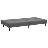 2-Seater Sofa Bed Dark Grey Velvet - 45-Degree Angle