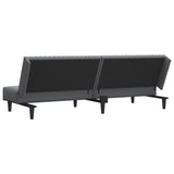 2-Seater Sofa Bed Dark Grey Velvet - Close-Up Angle