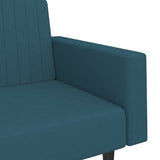 2-Seater Sofa Bed Blue Velvet