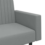 2-Seater Sofa Bed Light Grey Velvet - Extra Image