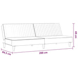 2-Seater Sofa Bed Cream Faux Leather - Extra Image
