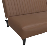 2-Seater Sofa Bed Brown Faux Leather - Extra Image