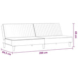 2-Seater Sofa Bed Grey Faux Leather