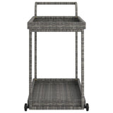 Bar Cart Grey 100x45x83 cm Poly Rattan - Top-Down View