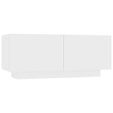 Bedside Cabinet White 100x35x40 cm Engineered Wood