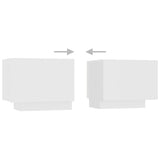 Bedside Cabinet White 100x35x40 cm Engineered Wood