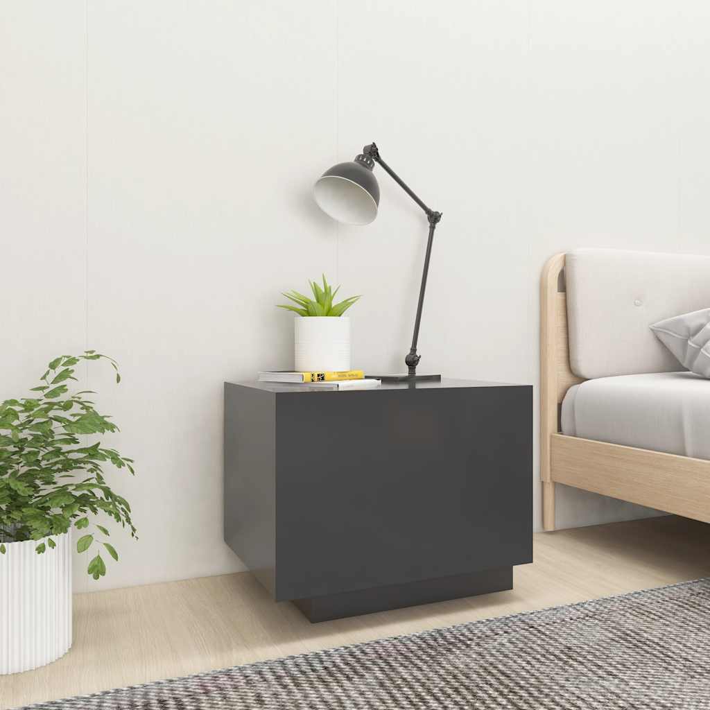 Bedside Cabinet Grey 100x35x40 cm Engineered Wood