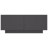 Bedside Cabinet Grey 100x35x40 cm Engineered Wood - 45-Degree Angle