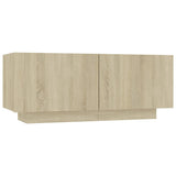 Bedside Cabinet Sonoma Oak 100x35x40 cm Engineered Wood - Front View