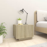 Bedside Cabinet Sonoma Oak 100x35x40 cm Engineered Wood - Side View