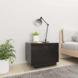 Bedside Cabinet High Gloss Black 100x35x40 cm Engineered Wood