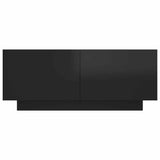 Bedside Cabinet High Gloss Black 100x35x40 cm Engineered Wood