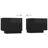 Bedside Cabinet High Gloss Black 100x35x40 cm Engineered Wood - Low Angle