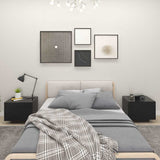Bedside Cabinet High Gloss Black 100x35x40 cm Engineered Wood