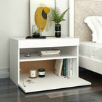 Bedside Cabinet & LED Lights 2 pcs White 60x35x40 cm