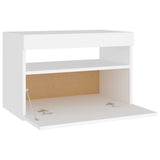 Bedside Cabinet & LED Lights 2 pcs White 60x35x40 cm Engineered Wood - Extra Image