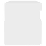 Bedside Cabinet & LED Lights 2 pcs White 60x35x40 cm Engineered Wood