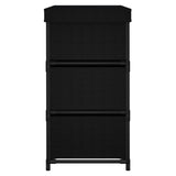Storage Cabinet with 6 Drawers 55x29x55 cm Black Steel