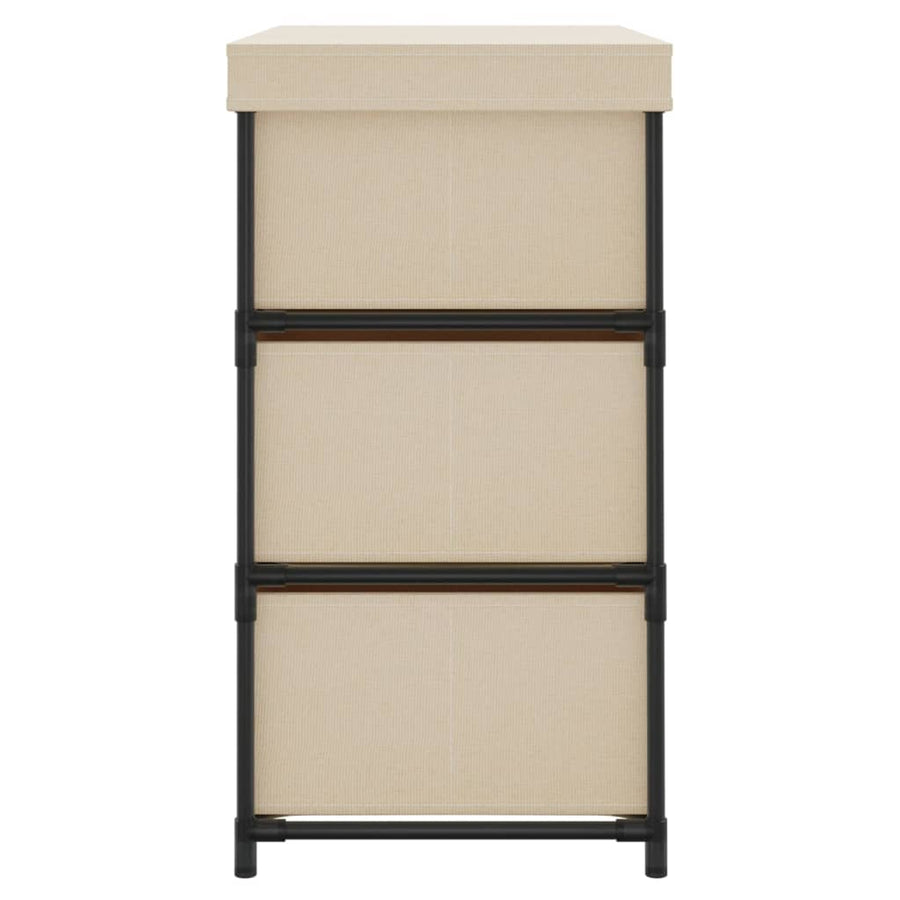 Storage Cabinet with 6 Drawers 55x29x55 cm Cream Steel