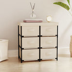 Storage Cabinet with 6 Drawers 55x29x55 cm Cream Steel