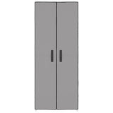 Shoe Cabinet Grey 60x30x166 cm Fabric - Side View