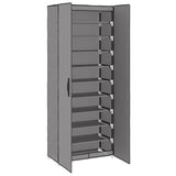 Shoe Cabinet Grey 60x30x166 cm Fabric - Top-Down View