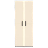 Shoe Cabinet Cream 60x30x166 cm Fabric - Side View