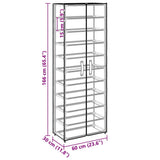 Shoe Cabinet Cream 60x30x166 cm Fabric