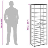 Shoe Cabinet Cream 60x30x166 cm Fabric - Extra Image