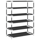 Shoe Cabinet Black 60x28x90 cm Fabric - Rear View