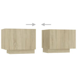 TV Cabinet with LED Lights Sonoma Oak 180x35x40 cm - Low Angle