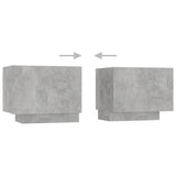 TV Cabinet with LED Lights Concrete Grey 180x35x40 cm - Low Angle
