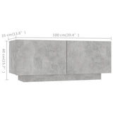 TV Cabinet with LED Lights Concrete Grey 180x35x40 cm - Extra Image
