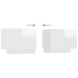 TV Cabinet with LED Lights High Gloss White 200x35x40 cm - Low Angle