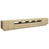TV Cabinet with LED Lights Sonoma Oak 260x35x40 cm