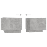 TV Cabinet with LED Lights Concrete Grey 260x35x40 cm - Low Angle