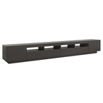 TV Cabinet with LED Lights Grey 300x35x40 cm