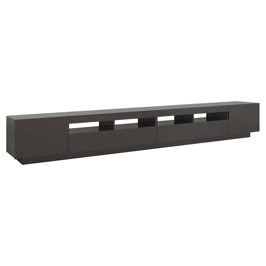 TV Cabinet with LED Lights Grey 300x35x40 cm