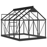 Greenhouse Replacement Frame Anthracite 155x103x191 cm Aluminium - Rear View