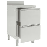 Commercial Kitchen Cabinet with 2 Drawers 50x60x96 cm - Front View