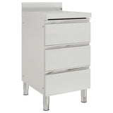 Commercial Kitchen Cabinet with 3 Drawers 50x60x96 cm